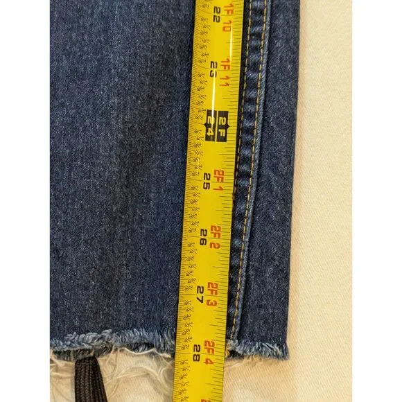 Levi’s 517 Slim Fit Bootcut Jeans Dark Wash 28x28 Raw Hem - Picture 7 of 8